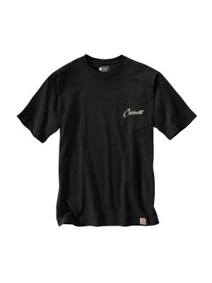 105232 Werk T-shirt Shamrock Logo Grafisch - Black BLK - Carhartt - voor