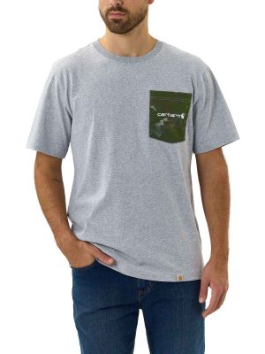 105352 Werk T-shirt Camo Grafische Print Zakje - Carhartt