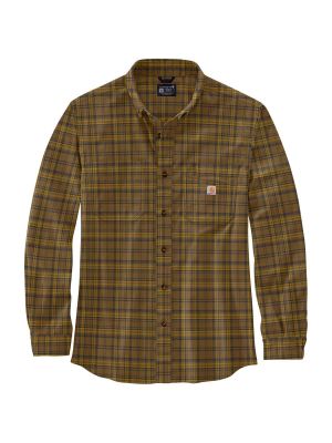 105432 Werkoverhemd Shirt Flanel Geruit Stretch Carhartt Oak Brown B33 71workx voor