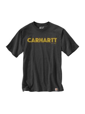 105647 Werk T-shirt Logo Grafisch Print Carbon Heather CRH Carhartt 71workx voor