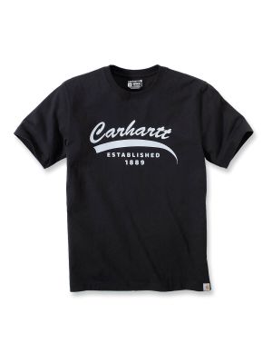 105714 Werk T-shirt Graphic Logo Carhartt 71workx Black BLK voor