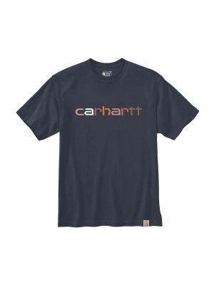 105797 Werk T-shirt Graphic Logo Carhartt 71workx Navy NVY voor