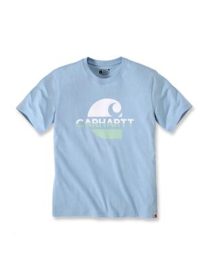 105908 Werk T-shirt Graphic Logo Carhartt 71workx Moonstone HA9 voor