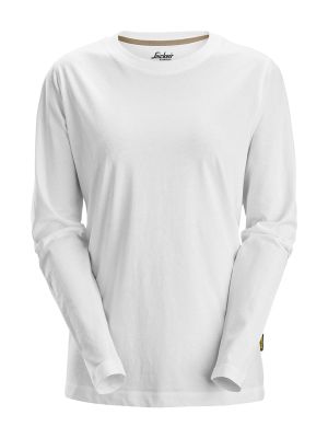 2497 Snickers Women's Work T-Shirt Long Sleeve 71workx White 0900 voor