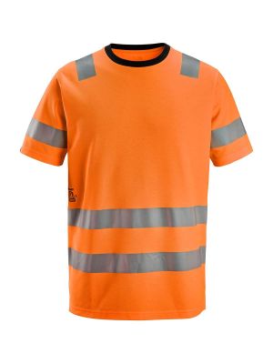 2536 High Vis Werk T-shirt Klasse 2 Snickers Orange 5500 71workx voor