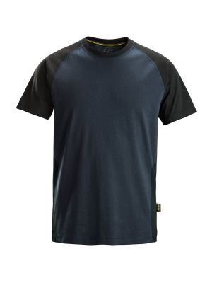 2550 Werk T-shirt Tweekleurig Snickers Navy Black 9504 71workx voor