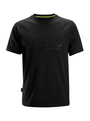 2580 Werk T-shirt 3D Logo Black 0400 Snickers 71workx voor