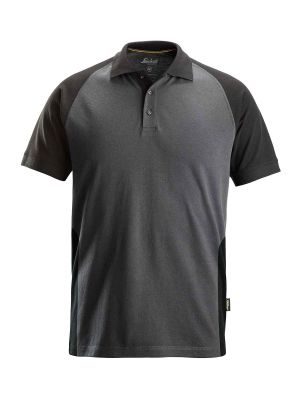 2750 Werkpolo Shirt Tweekleurig Snickers Steel Grey Black 5804 71workx voor