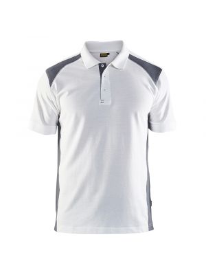 Blåkläder 3324-1050 Pique Polo Shirt - White/Grey