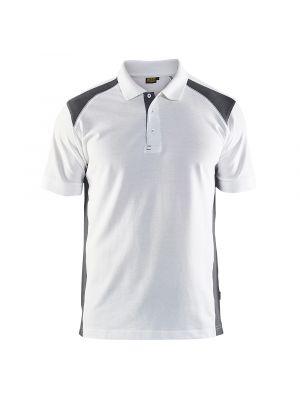 Blåkläder 3324-1050 Pique Polo Shirt - White/Dark Grey