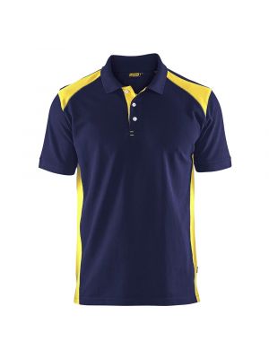 Blåkläder 3324-1050 Pique Polo Shirt - Navy/High Vis Yellow