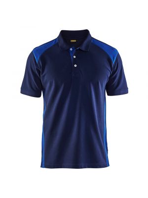 Blåkläder 3324-1050 Pique Polo Shirt - Navy/Cornflower Blue