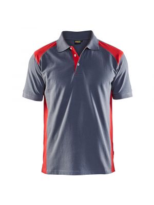 Blåkläder 3324-1050 Pique Polo Shirt - Grey/Red