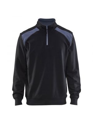 Blåkläder 3353-1158 Sweatshirt Half-Zip - Black/Grey