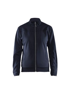 Ladies Sweatshirt With Full Zip 3394 Donker Marineblauw/Zwart - Blåkläder
