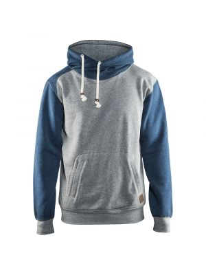 Blåkläder 3399-1157 Hooded Sweatshirt - Grey Melange/Blue