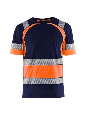 High Vis T-shirt 3421 Marineblauw/Oranje - Blåkläder