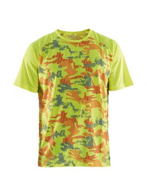 Blåkläder 3425-1011 Functional UV-Protected T-shirt Camo - High Vis Yellow