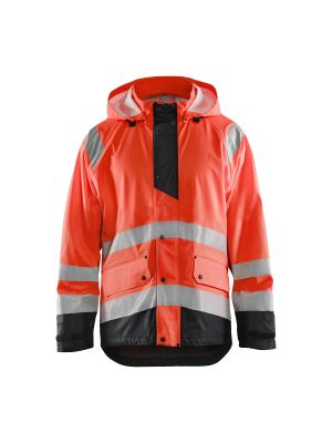 Rain Jacket Level 1 4323 High Vis Rood/Zwart - Blåkläder