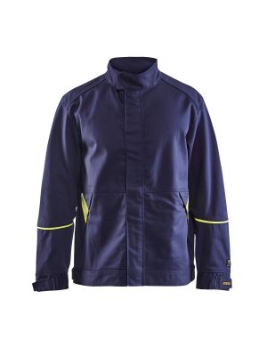 Welding Jacket 4801 Marine/High Vis Geel - Blåkläder