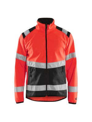 High Vis Softshell Jacket 4877 High Vis Rood/Zwart - Blåkläder