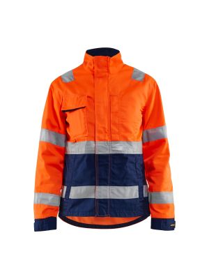 Ladies High Vis Jacket 4903 High Vis Oranje/Marineblauw - Blåkläder