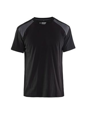 Blåkläder Werk T-Shirt 3379 Zwart Medium Grijs 9996 71workx Voor