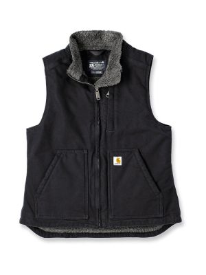 Carhartt Bodywarmer Duck Sherpa Fleece 104224 Dames Black BLK 71workx voor