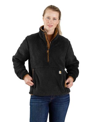 Carhartt Fleecejack Sherpa Kwart Rits Dames 106470 - Black