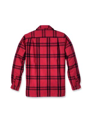 Carhartt Geruit Shirtjack Flanel Sherpa 106354 - Crabapple