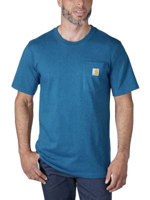 Carhartt Pocket T-shirt Korte Mouw 103296 - Deep Lagoon