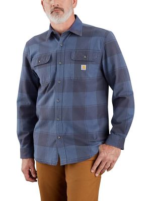 Carhartt Stevig Overhemd Flanel Ruit 106356 - Navy