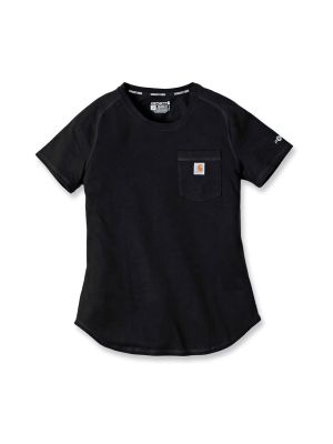 Carhartt Werk T-shirt Borstzak Force 106650 Dames Black N04 71workx voor