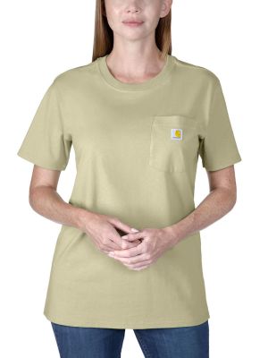Carhartt Werk T-shirt Pocket Dames 103067 - Dried Clay