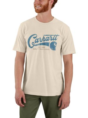 Carhartt Werk T-shirt Script Graphic 106531 - OAT Milk