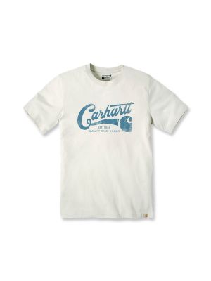 Carhartt Werk T-shirt Script Graphic 106531 OAT Milk A16 71workx voor