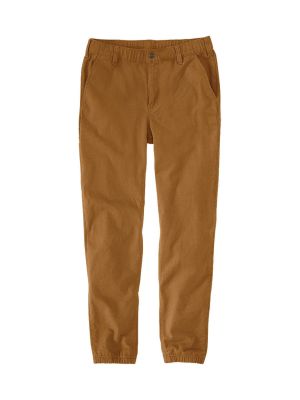 Carhartt Werkbroek Jogger Stretch Canvas 106889 Brown BRN 71workx voor