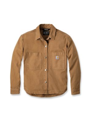 Carhartt Werkoverhemd Canvas Rugged Flex Bruin 106621 71workx Brown BRN voor