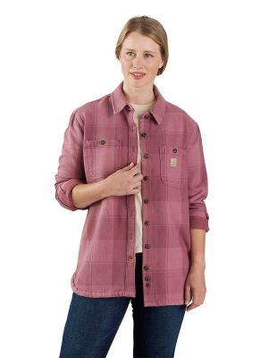 Carhartt Werkoverhemd Flanel Ruit 106450 Dames - Woodrose