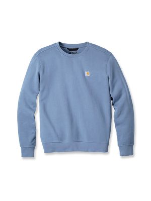 Carhartt Werktrui Crewneck French Terry Dames 106179 71workx Thundercloud HG7 voor