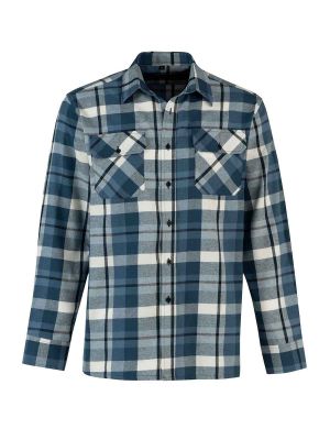 Dawson Werkoverhemd Flannel 050-21 DES Blauw Storvik 71workx voor