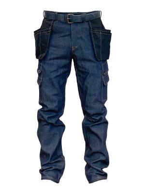 Plus® Bud Raw Denim Multi-pocket Jeans with Cordura Nail Pockets