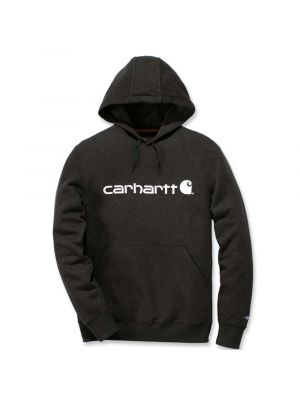 Carhartt 103873 Delmont Graphic Hooded Sweatshirt - Black Heather