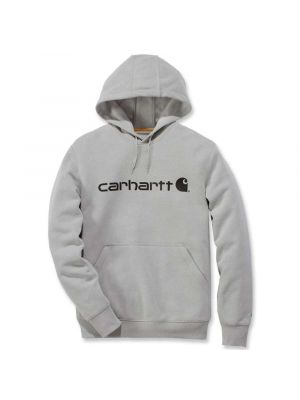 Carhartt 103873 Delmont Graphic Hooded Sweatshirt - Asphalt Heather