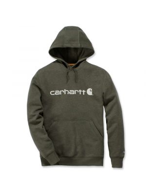 Carhartt 103873 Delmont Graphic Hooded Sweatshirt - Moss Heather