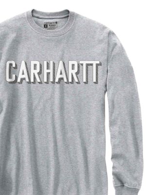 Carhartt 104891 Block Logo Graphic T-shirt Lange Mouw