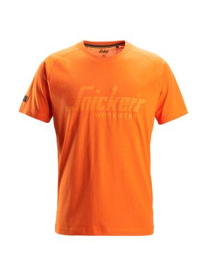Snickers 2590 Werk T-shirt Logo 71workx Warm Orange 4100 voor