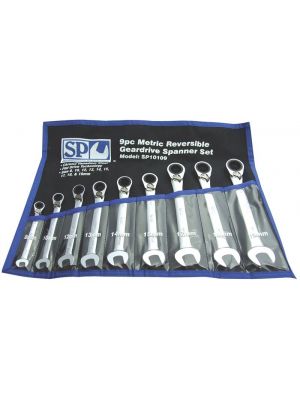 SP Tools SP10109 Omschakelbare Ringratel-Steeksleutelset  9-delig metrisch