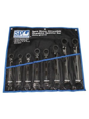 SP Tools SP10118 Omschakelbare Ringratel-Steeksleutelset  8-delig metrisch