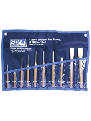 Pin Punch & Chisel Set 10pc - SP Tools